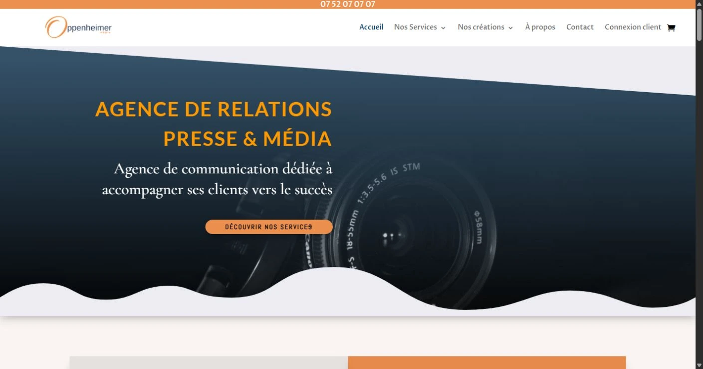 Capture du site Oppenheimer Media