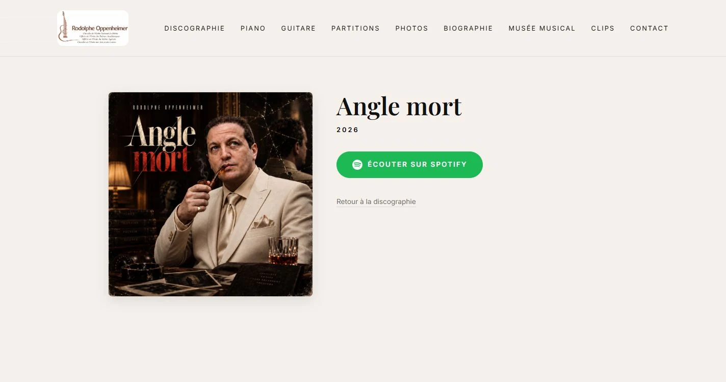 Capture du site Rodolphe Oppenheimer artiste